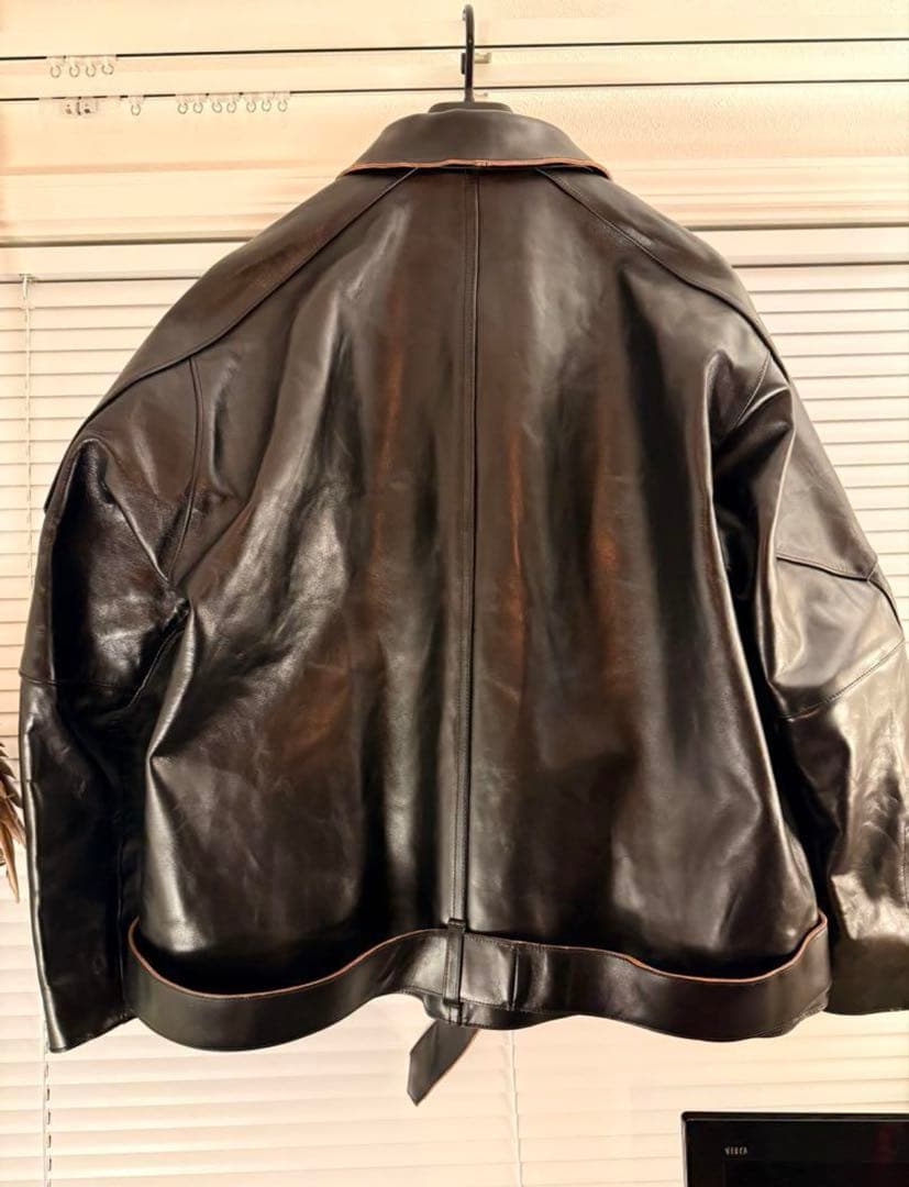 【ぷ様用】Ancellm レザージャケット＋カットソーブラックセット