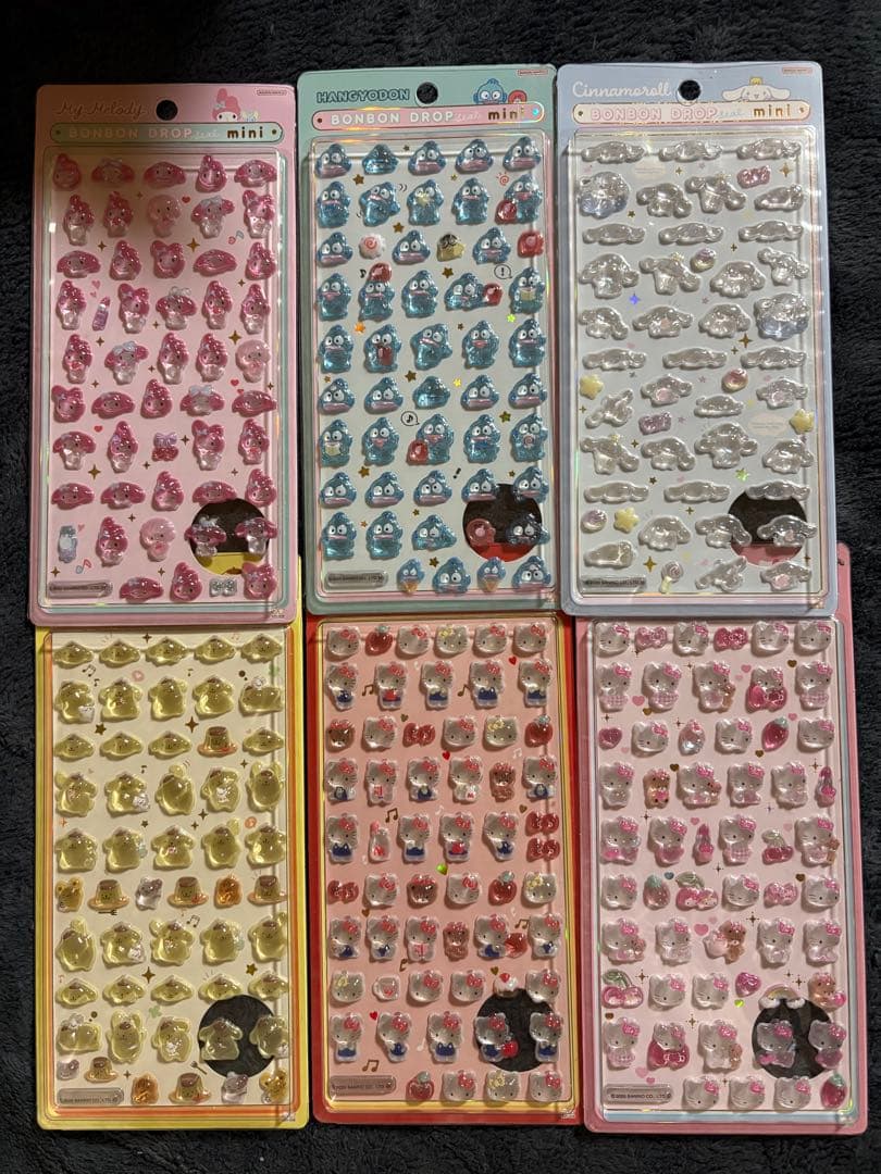 【新品未開封】ボンボンドロップシール ミニ サンリオキャラクター 6種 正規品