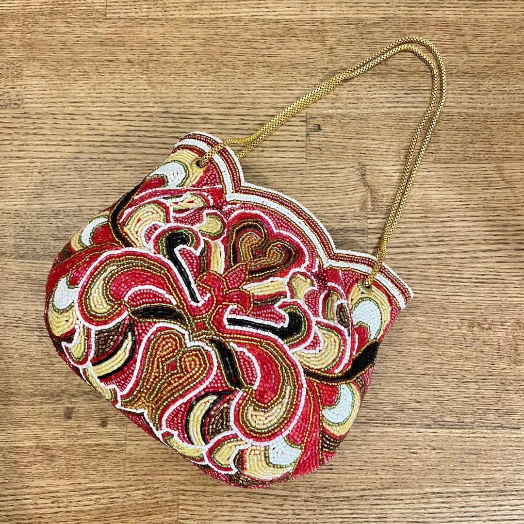 美品 Lumy はしもと ビーズバッグ 皇室御用達 希少