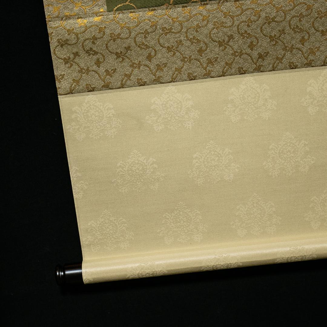 掛軸-1598　雪舟等楊　国宝「秋冬山水図」　手摺木版画　限定200部の88番