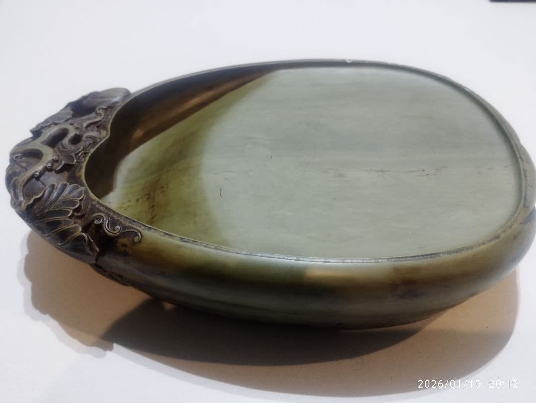 中国美術　端渓硯　緑端渓　硯　書道具