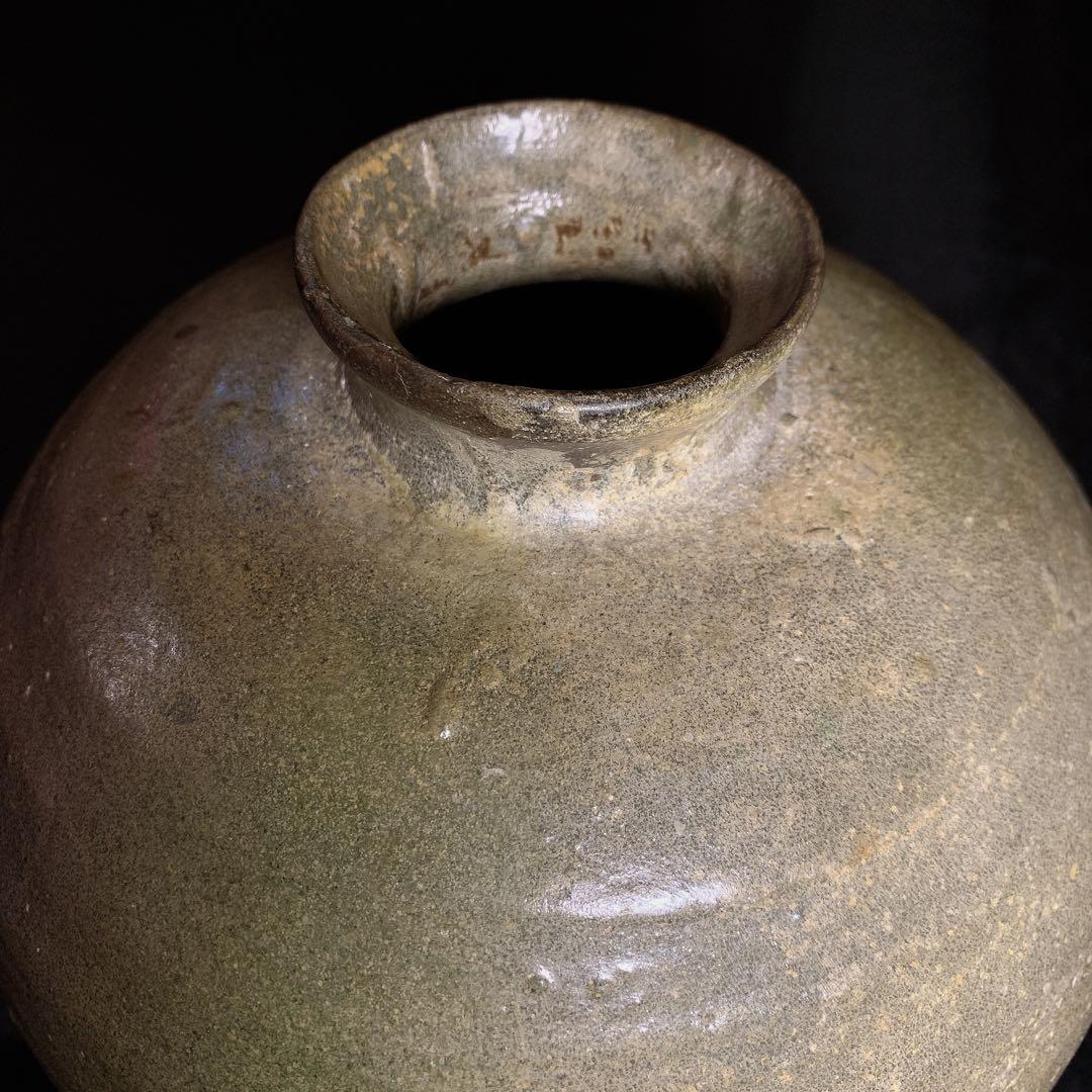 李朝　青磁器　壺　花瓶　朝鮮　韓国　骨董