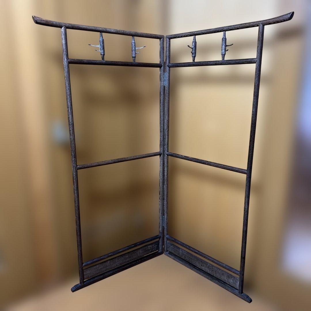 衣紋掛け　木製コーナー型衣桁 4フック付き