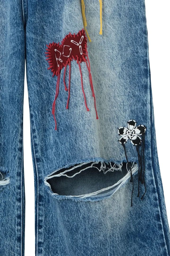 LiSA★ROY★クラッシュデニムパンツ★Sサイズ★未使用品