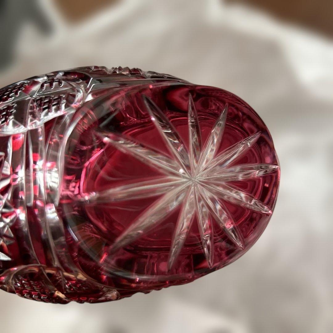 新品未使用　【NACHTMANN】ガラス製 バスケット 赤 ナハトマン