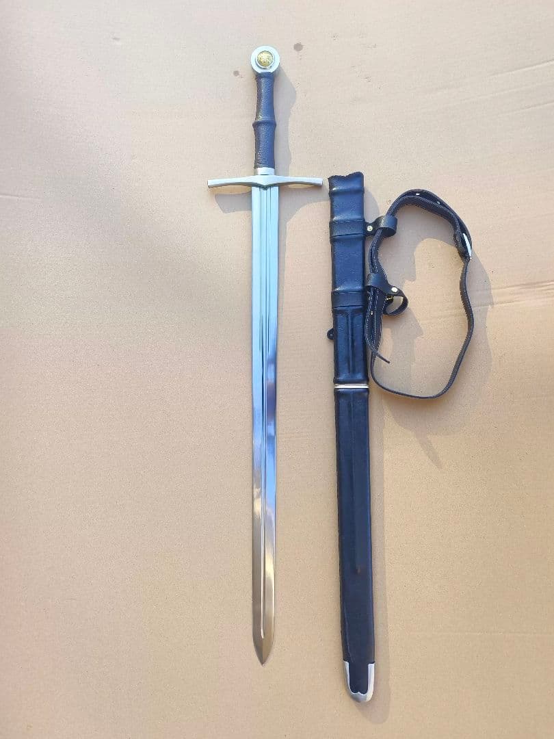 先鋒の騎士 広刃の剣 古兵器 武具 手鍛造打 西洋剣 長剣【希少】高級 鑑賞用