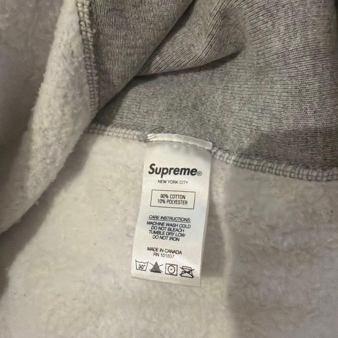 Supreme CrossBoxLogo Hooded グレーMサイズ