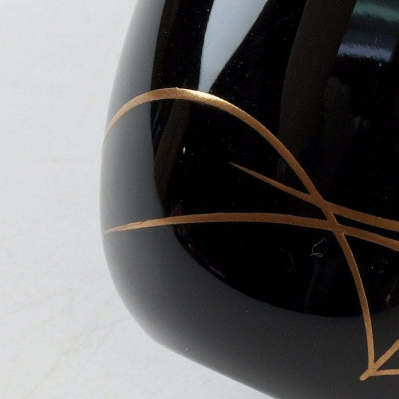 茶道具　中村宗悦作　時鳥蒔絵　長棗　仕覆付　共箱　V　9630