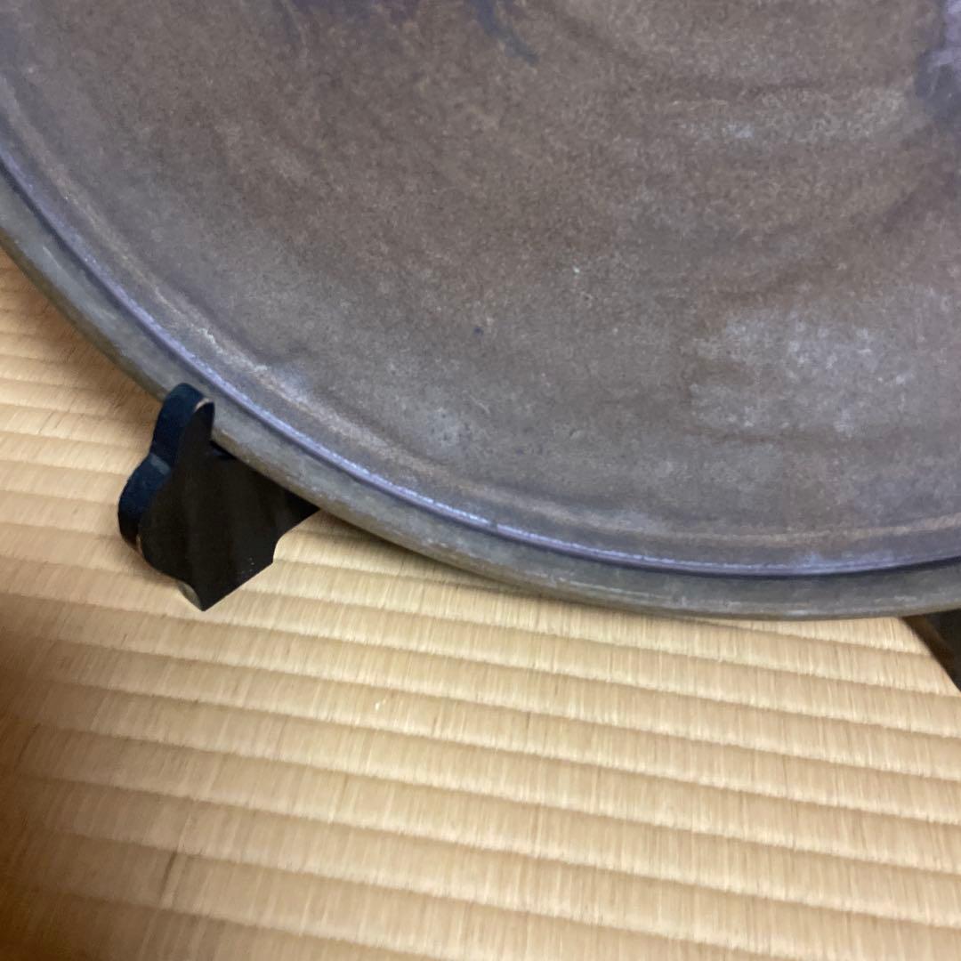 24時間以内発送★備前焼　大皿　飾り皿　印あり