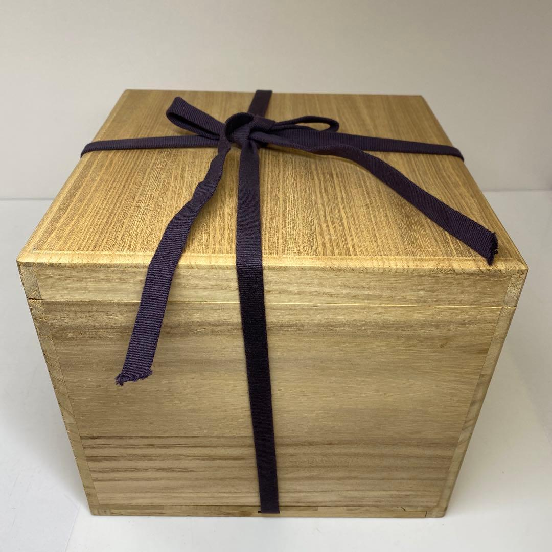 杉雄旬 鉄線紋 ガラス水指 共箱 H15cm 東キ7-1214①