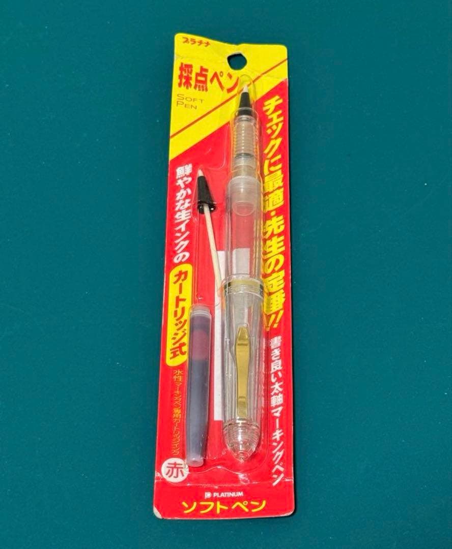 【未使用】 プラチナ ソフトペン 採点ペン 透明