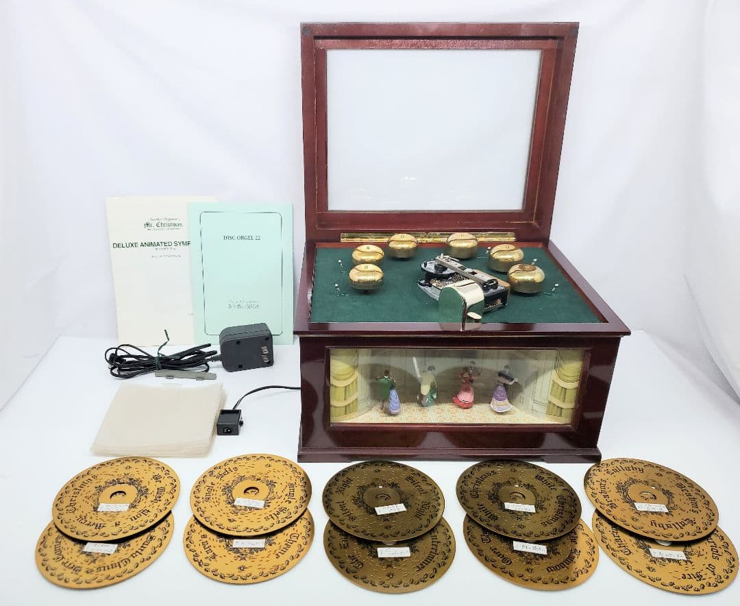 ミスタークリスマス　ディスクオルゴール　ディスク10枚　22弁　ベル