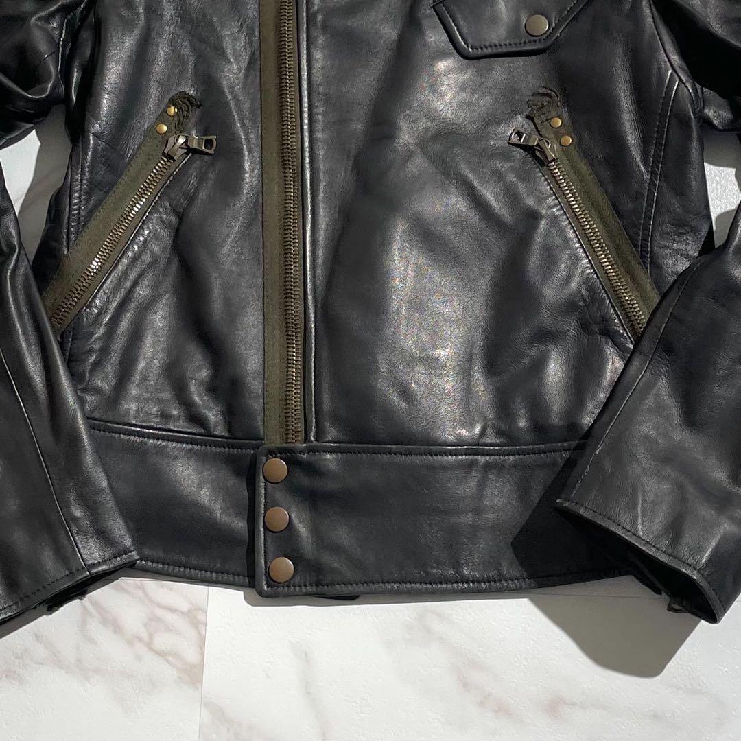 【美品✨】ポールスミス ライダースジャケット キルティング 羊革 黒 L