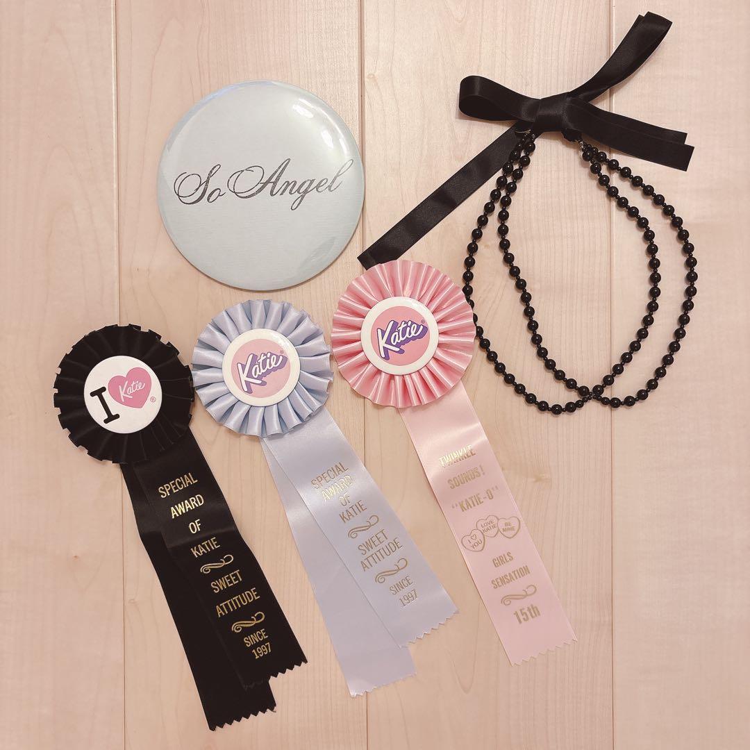 【セット】Katie ロゼット ビッグ缶バッジ ネックレス チョーカー