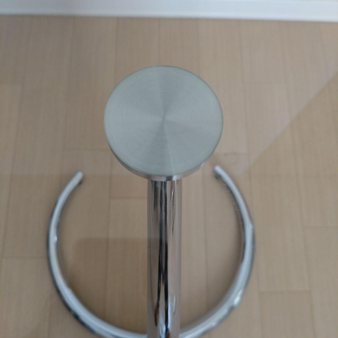 お値下げ　IDC大塚ガラスラウンド サイドテーブル