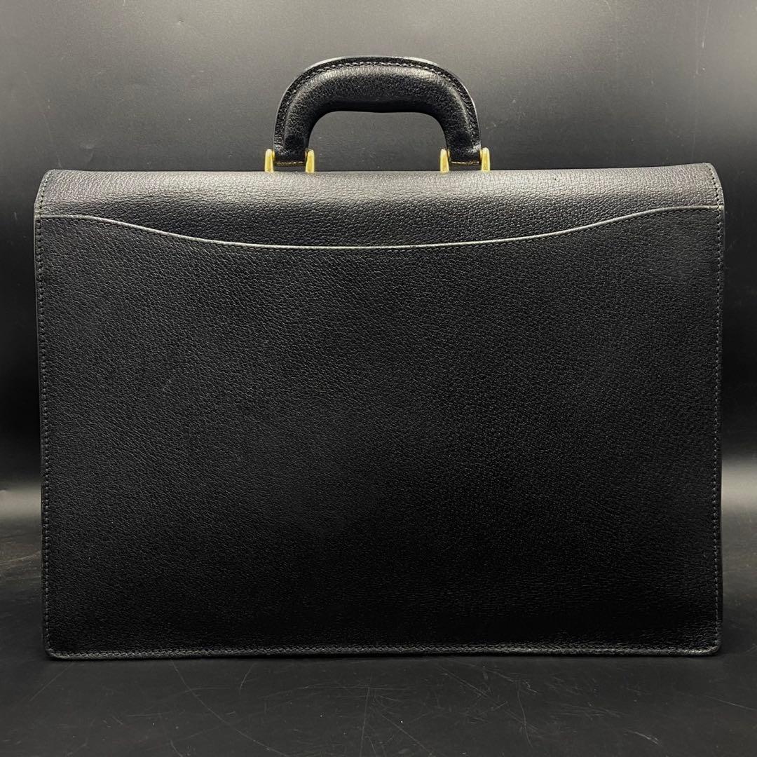 【美品】グッチ ビジネスバッグ A4収納可能 ブラック レザー