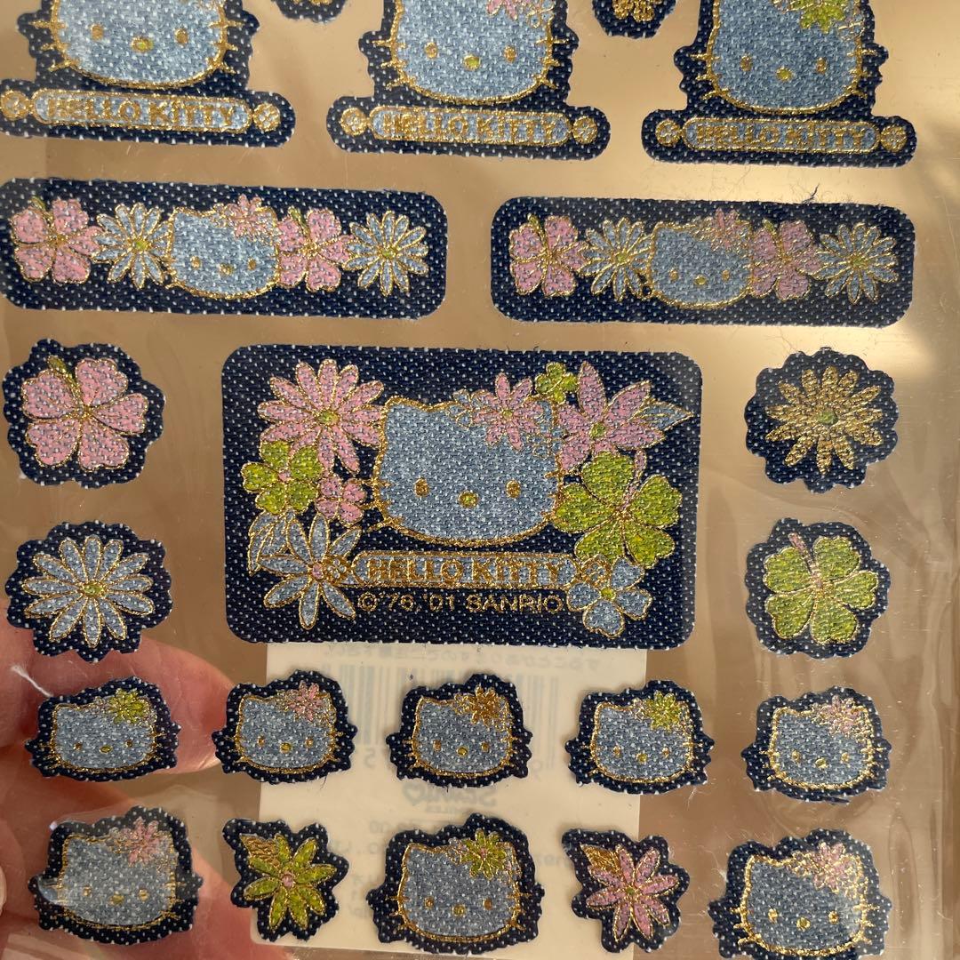 激レア　平成レトロ　キティ　デニムシール　当時物