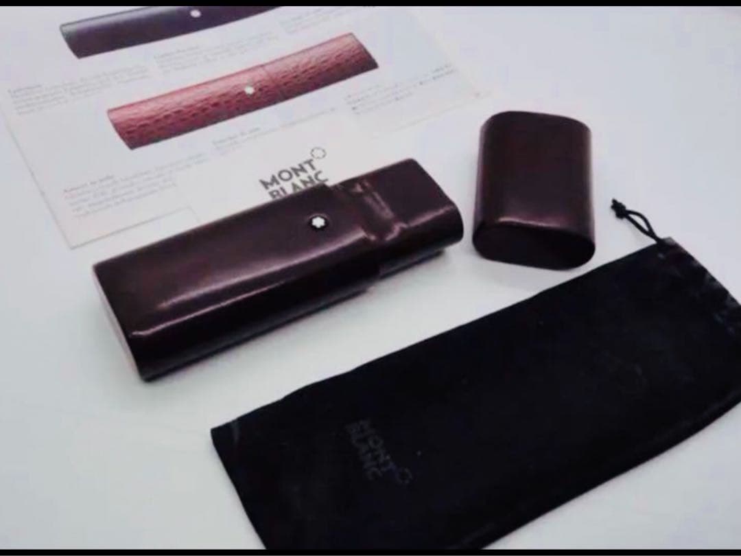 ⭐️モンブラン社⭐️巨匠フローレンスの手作り本革製ペンポーチ⭐️最後のロマノメイ作⭐️