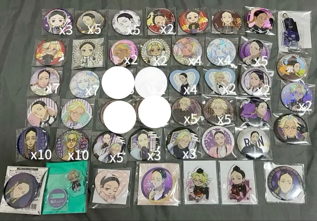 東京リベンジャーズ 灰谷蘭 灰谷竜胆 まとめ売り 缶バッジ バラ売り可能