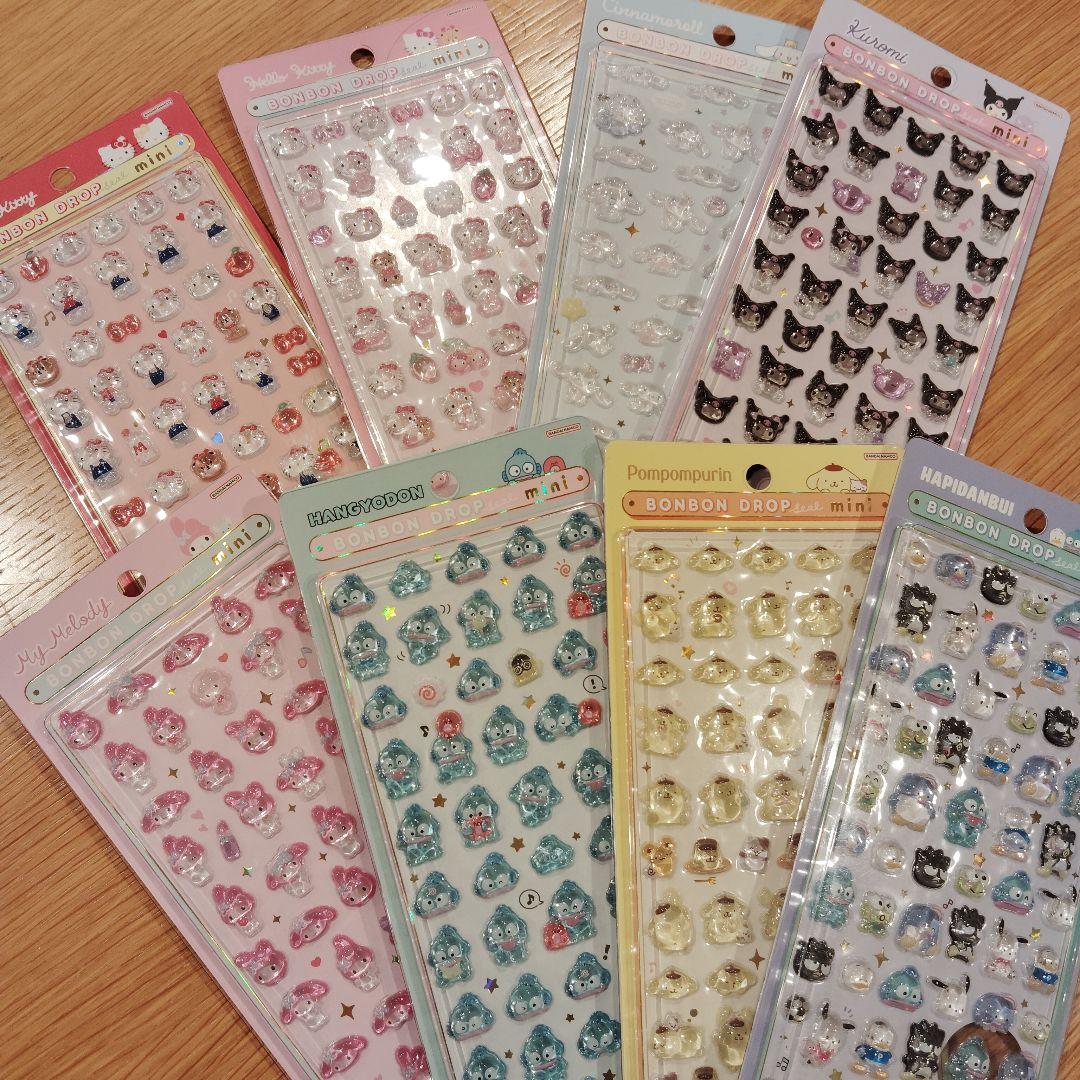 【正規品】ボンボンドロップシール ミニ サンリオ 8種 コンプリートセット