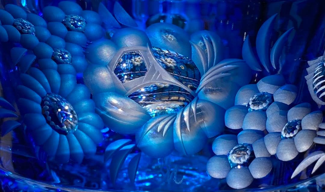 マイセンクリスタル　マイセンフラワー　コンポート　花器　フラワーベース　極美品❣️