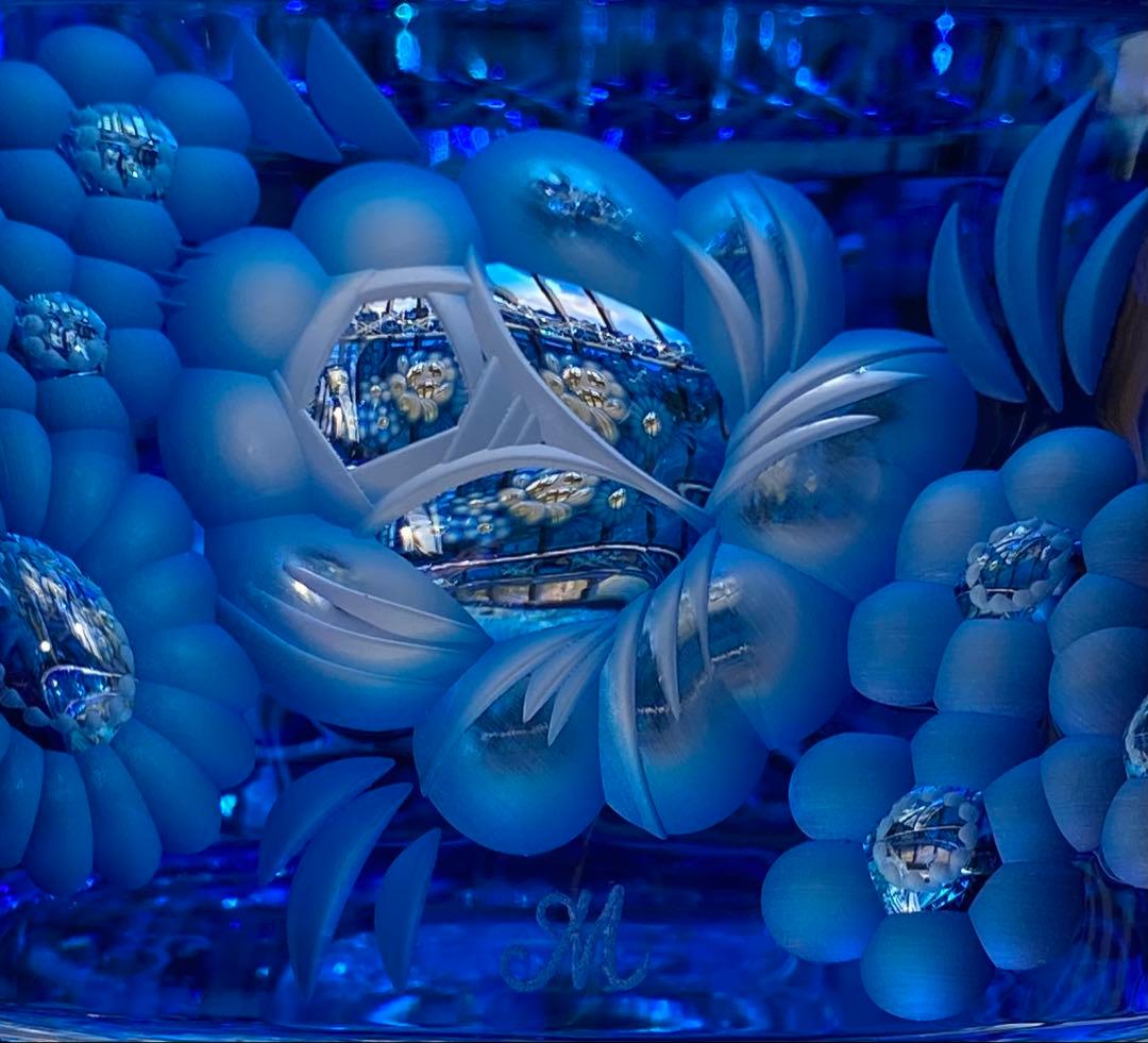 マイセンクリスタル　マイセンフラワー　コンポート　花器　フラワーベース　極美品❣️