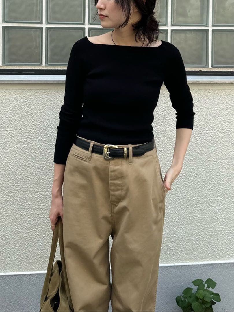 【美品】2025 WhimGazetteバイオ加工チノパンツ