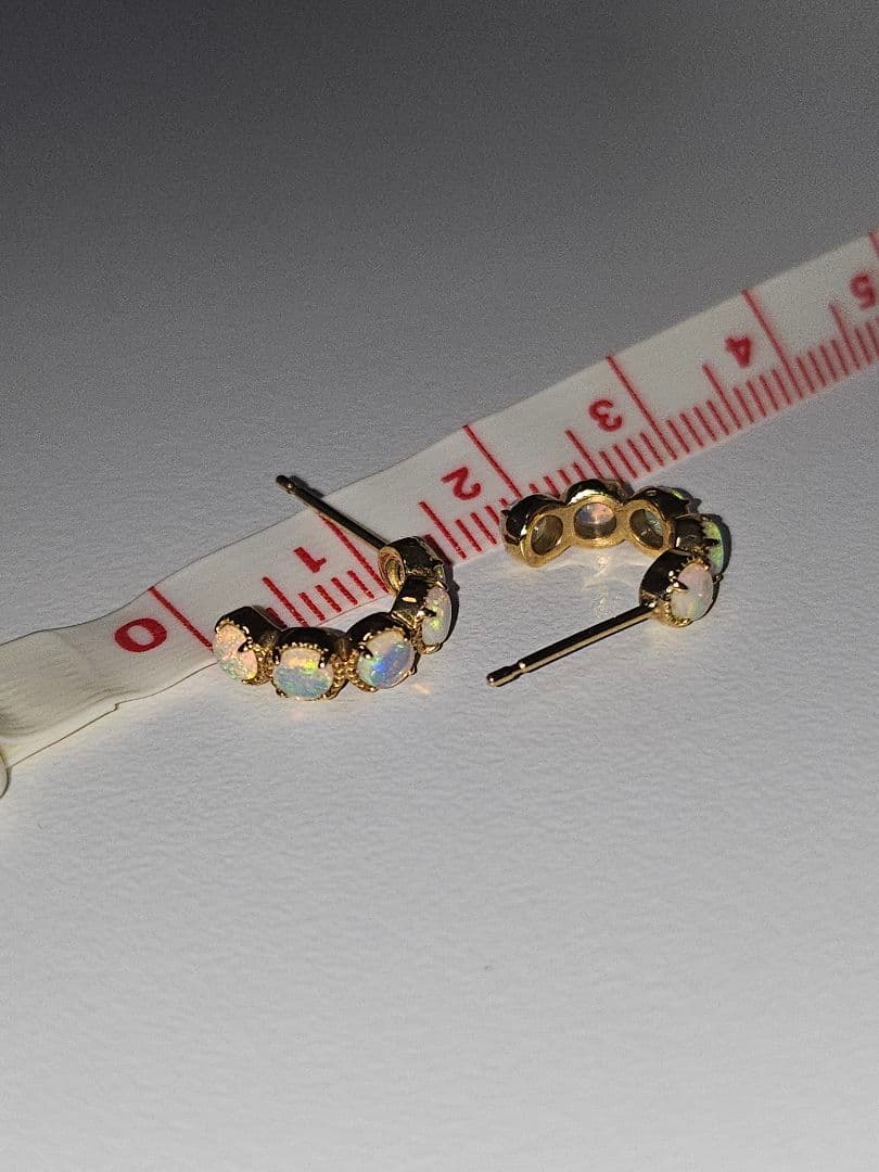 【最終値下げ】K18YGオパールフープピアス