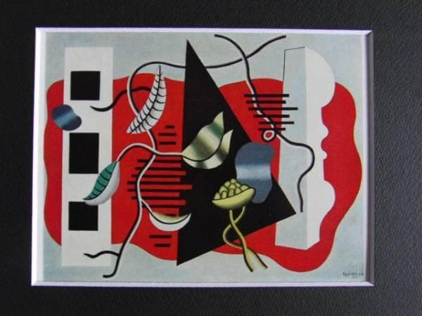 フェルナン・レジェ、Nature morte、希少図版、新品額装付