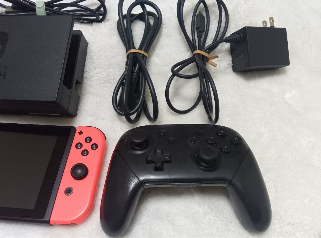 Nintendo Switch 本体 赤 青 グレーコントローラー付き