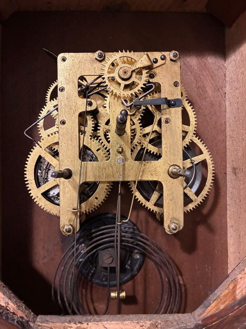 愛知時計　アンティーク柱時計　稼働品