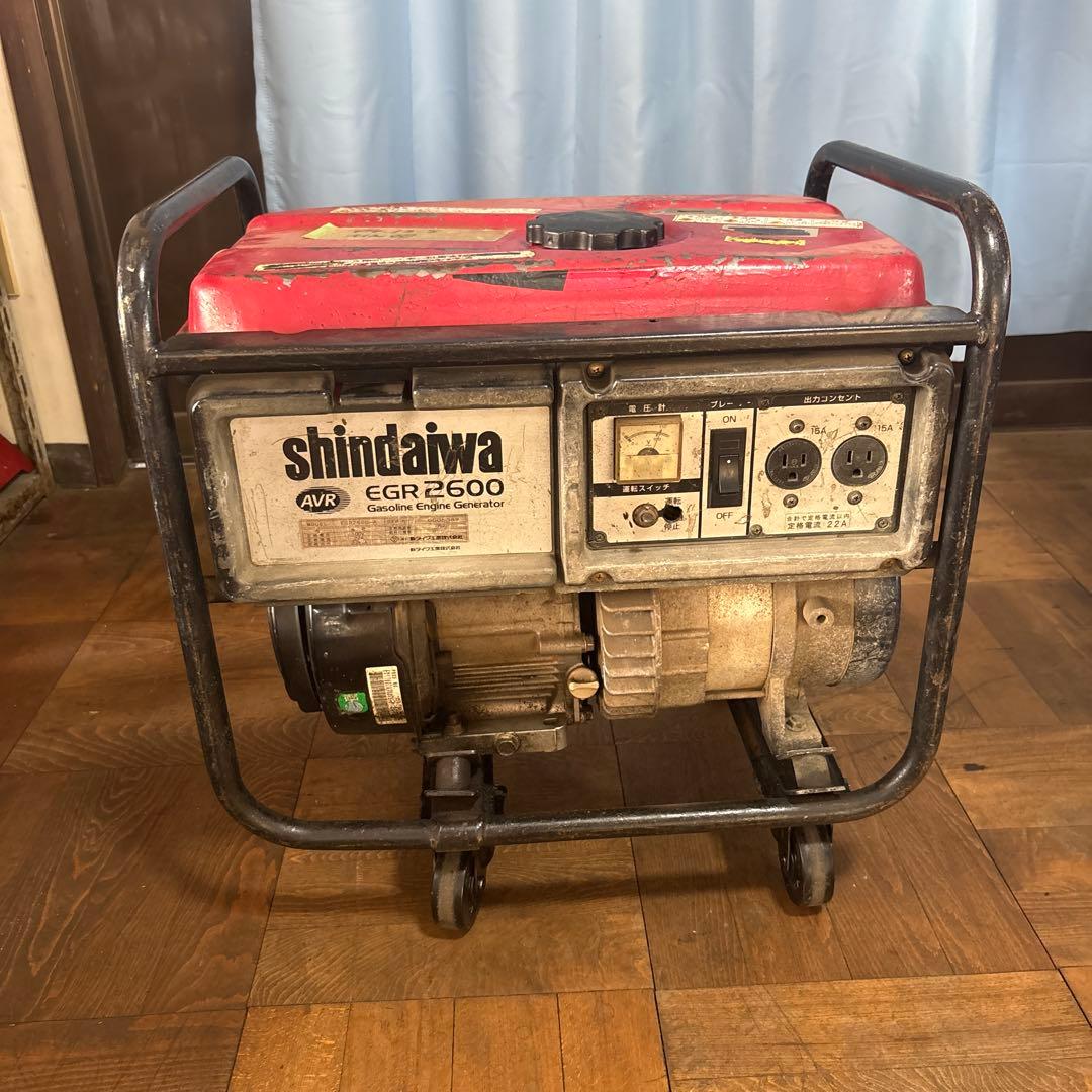 値下げ不可shindaiwa AVR機能　発電機 EGR2600 キャスター付き