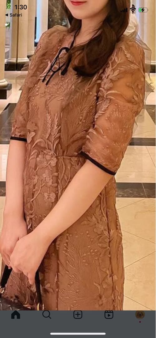 【砂糖】【Leja】刺繍レース配色パイピングショルダーフリルマーメイド