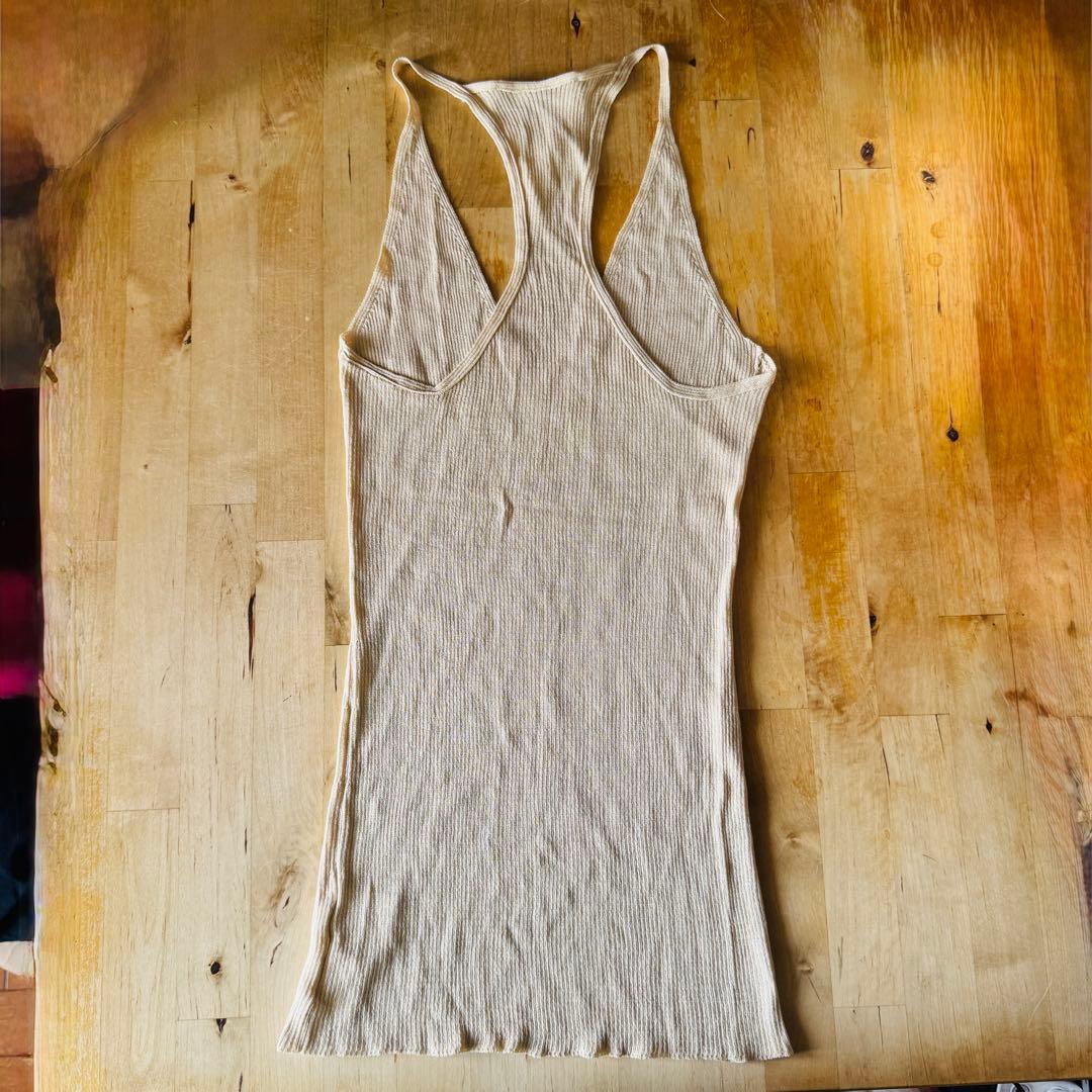 【新品未着用】GUCCI トムフォード期◆ヴィンテージベージュ絹タンクトップ S