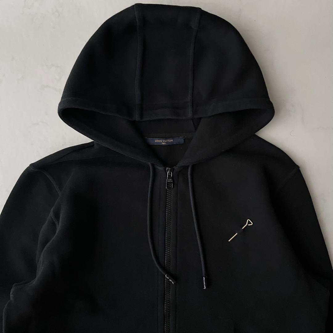 ルイヴィトン ダブルフェイス フルジップパーカー ブラック 黒 S 2021年製