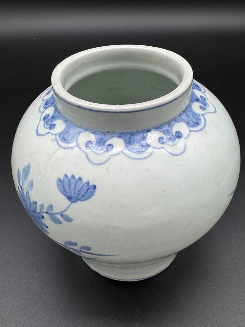 李朝？分院？染付　壺　花瓶　花入　時代物　工芸