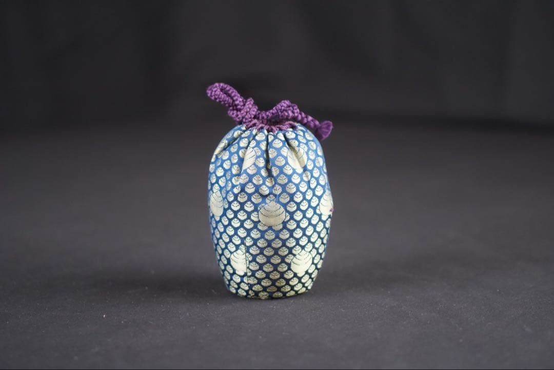 【茶道具】尾中窯 市野信水 造 丹波 肩衝茶入 共箱 仕覆 如心玉