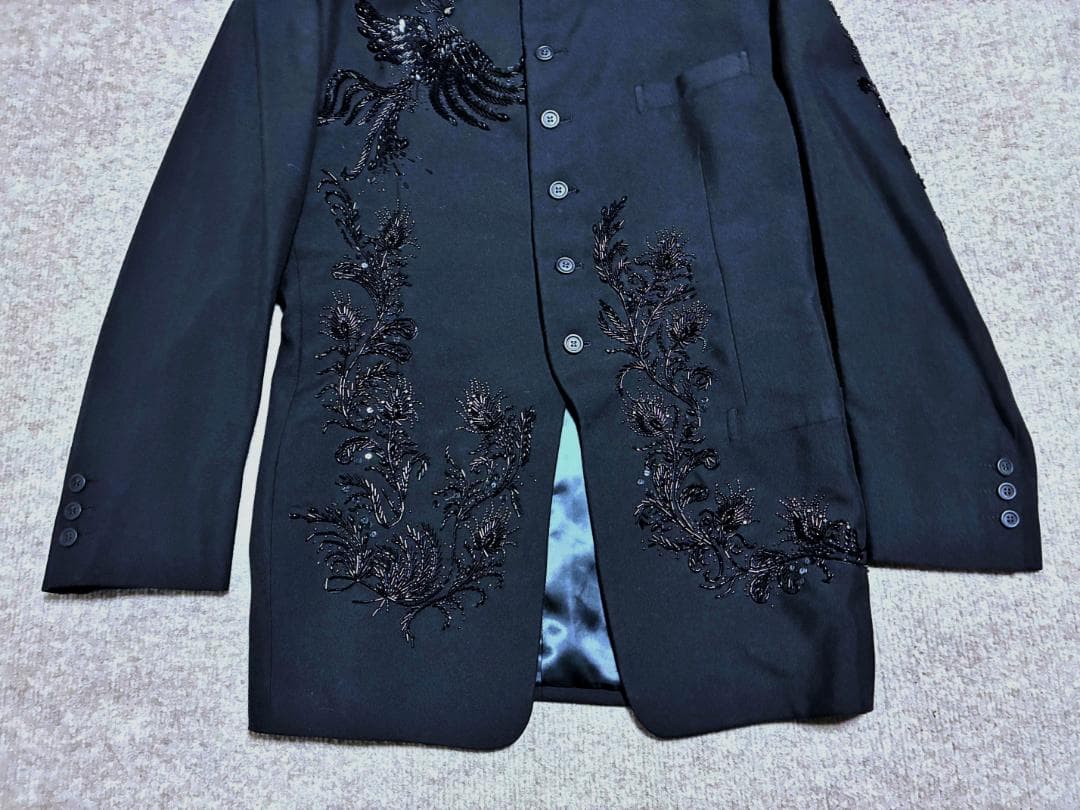 ◆FICCE UOMO ヨシユキコニシ ビーズ装飾マオカラ―ジャケット/美品◆