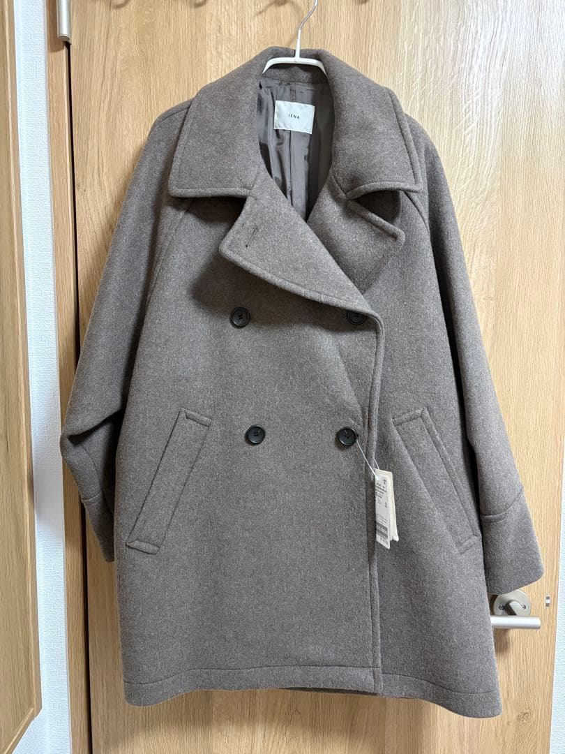 IENA ダブルブレストハーフコート36