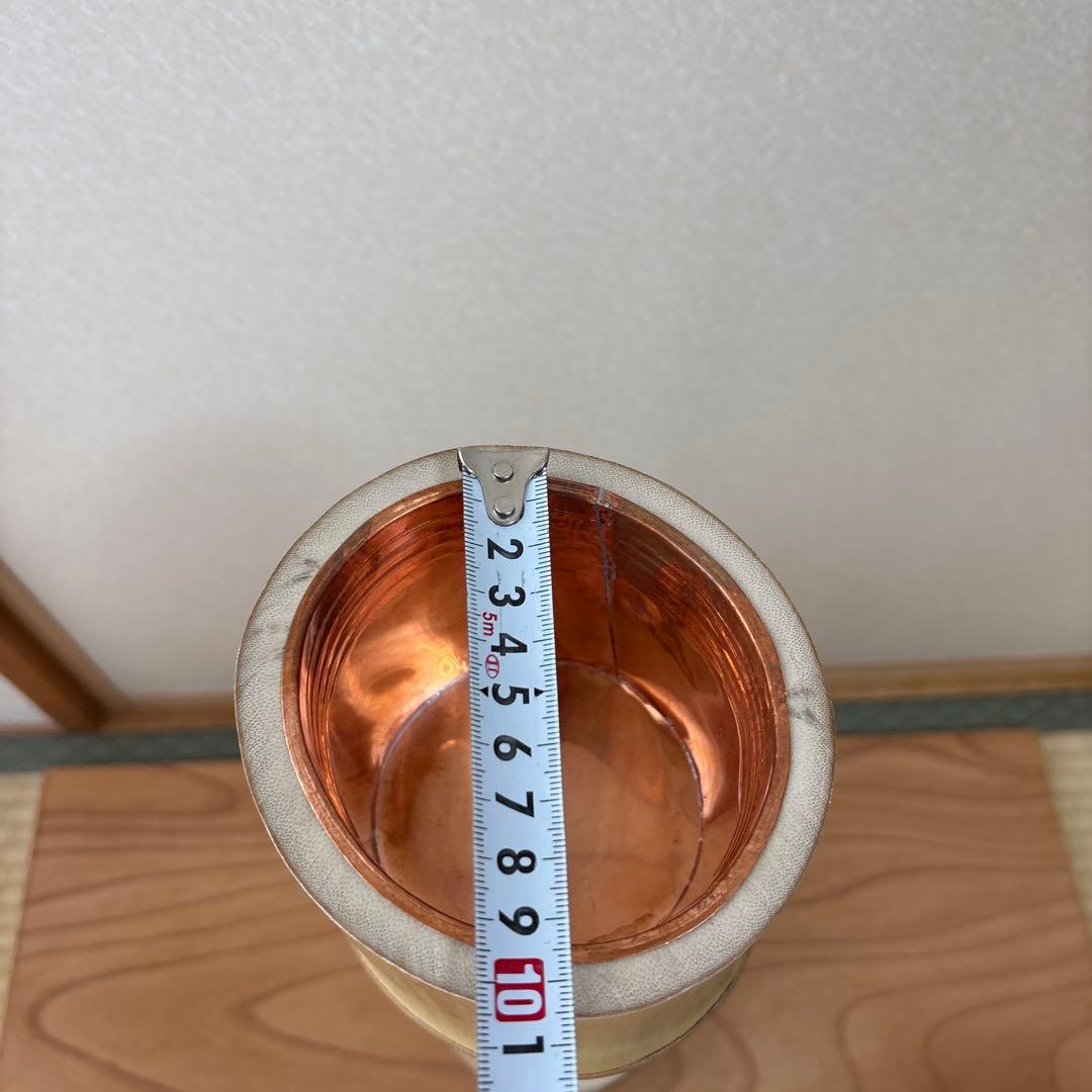 45 最終お値下げ！　美品　根付き　二重切り　二重切　 生け花　竹花入れ　華道具