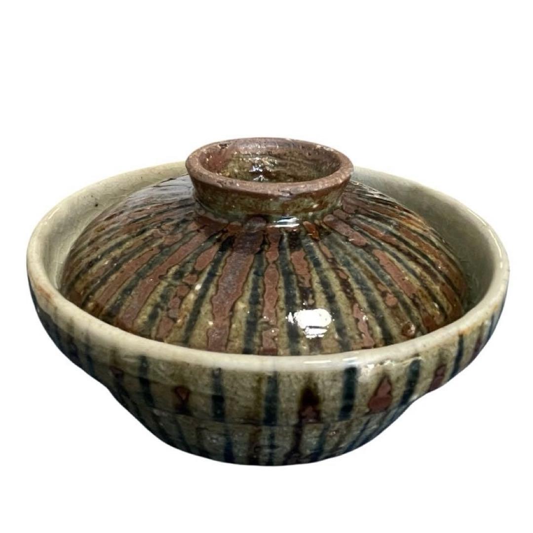 作家もの　陶器 蓋付き茶碗蒸し・煮物碗2客