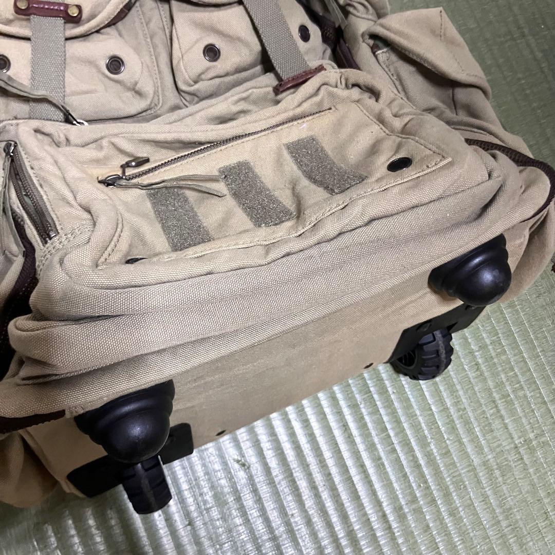 H*E様 【極希少】DIESEL キャリーバッグ レザー 迷彩 ミリタリー