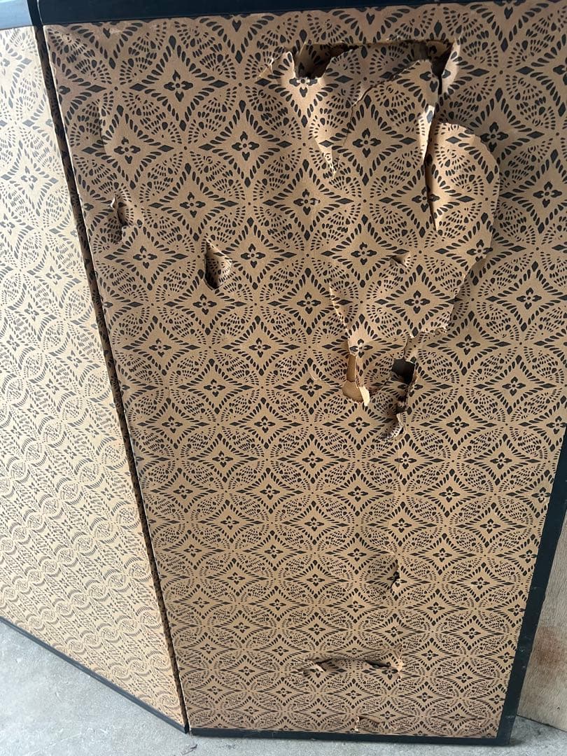 アイリスの花の金屏風