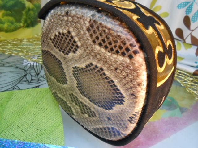 (送料無料)17.980円　盛嶋風チーガ(木枠)を蛇皮強化(二重張)型チーガに!