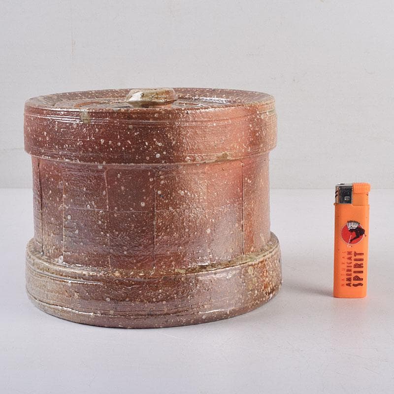 茶道具　古来窯　四世　上田直方作　水指　堀内宗完(兼中斎)極め箱　M　R8885