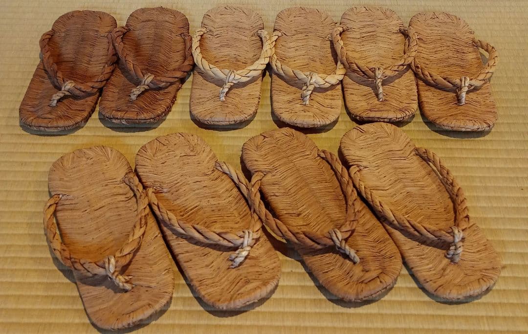 【茶道具】露地　草履5客セット　数寄屋草履　茶事道具　その他980