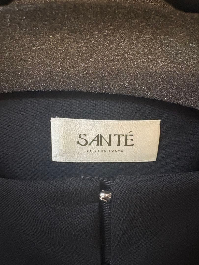 SANTEフロントホックボートネックベスト　ブラック