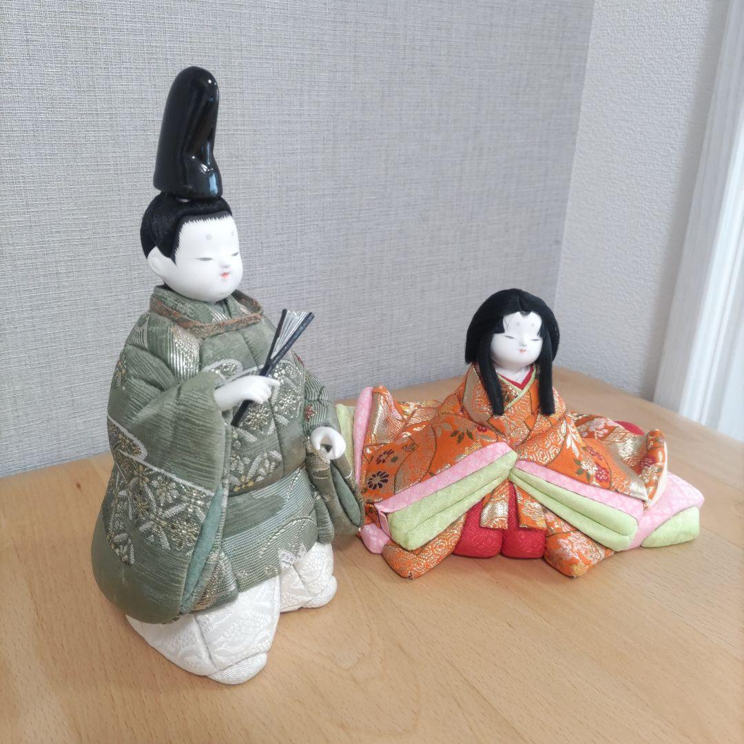 雛人形ペア　木目込人形