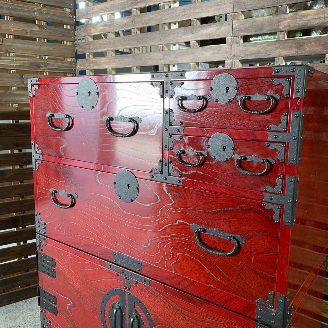 J412\" 青木産業 くれない W 870 昭和レトロ 和箪笥