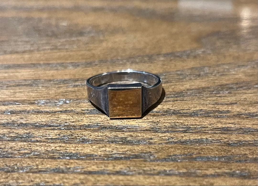 SYMPATHY OF SOUL K18×Silver スクエアシグネットリング